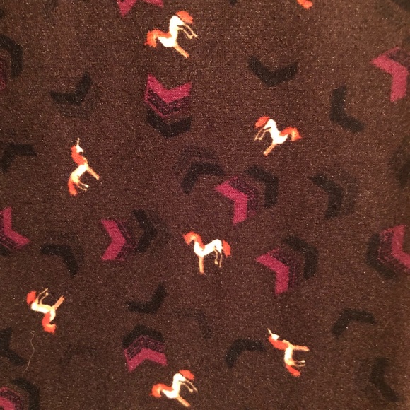 NWT OS LLR Brown Leggings w/Small Unicorns - Picture 4 of 5